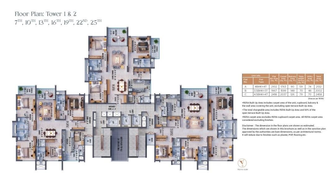 Vinayak 21 Acres Palatial 4 BHK Floor Plan Map